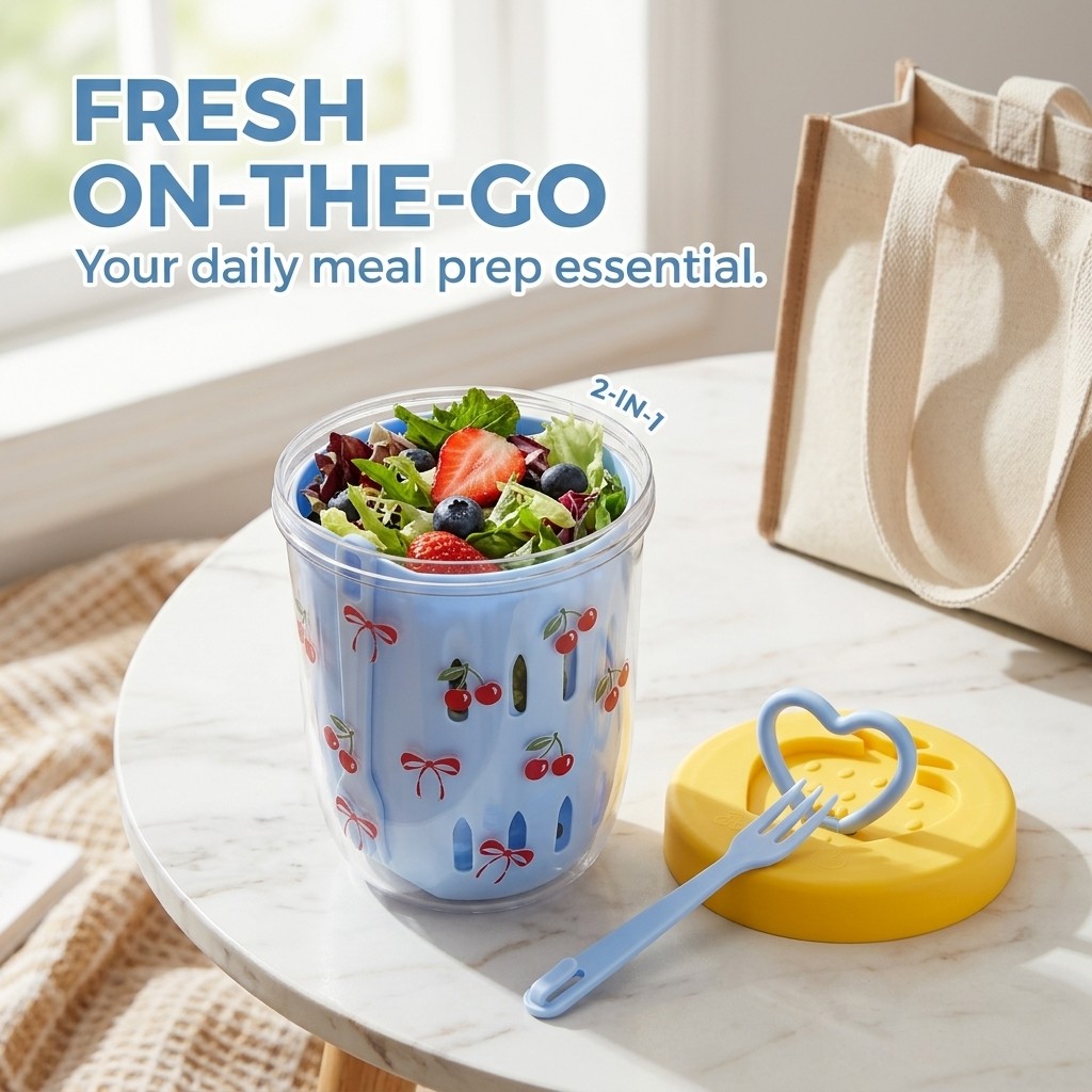 Boîte à salade en plastique av - Meal Prep Yogurt avis et prix